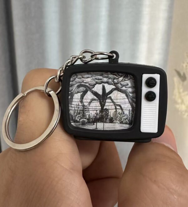 Stranger Things—— Creative Small TV Shape Keychain Pendant with light and sound