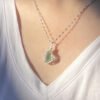 Pure handmade crystal raw stone necklace, (can choose different colours)