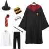 UK Harry Potter Gryffindor Ravenclaw Slytherin Robe Cloak Tie Costume Wand Scarf