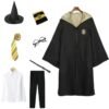 UK Harry Potter Gryffindor Ravenclaw Slytherin Robe Cloak Tie Costume Wand Scarf